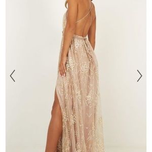 COPY - NEW YORK NIGHTS MAXI DRESS IN GOLD